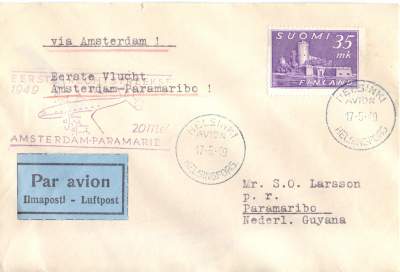 20.05.1949 First Flight Amsterdam - Paramaribo
